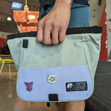 Load image into Gallery viewer, grey lavender climbing chalk bag indoor bouldering top rope lead climbing